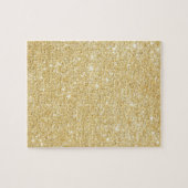 Chic Faux Gold Glitter Luxe Puzzel Legpuzzel (Horizontaal)