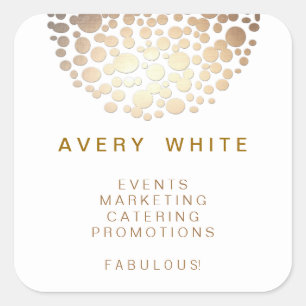 Chic Faux Gold Leaf Circle Patroonstickers Vierkante Sticker