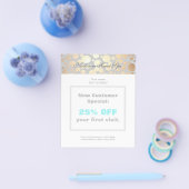 Chic Faux Gold Leaf Circle Pattern Flyer (Enkel)