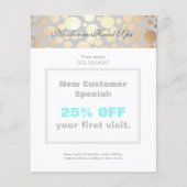 Chic Faux Gold Leaf Circle Pattern Flyer (Voorkant)