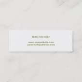 Chic Faux Gold Leaf Circle Pattern Visitekaartje (Achterkant)