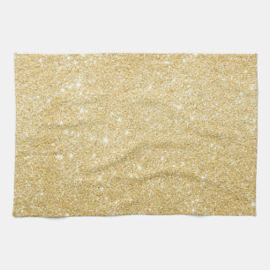 Chic Faux Gold Parties scintillant Serviette de cu