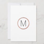 Chic Faux Roos Gold Afstuderen Uitnodiging (Achterkant)