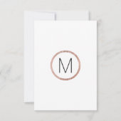 Chic Faux Roos Gold Bedankt Kaarten (Achterkant)