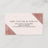 Chic Faux Roos Gold Glitter Sequins Body Piercing Visitekaartje (Achterkant)