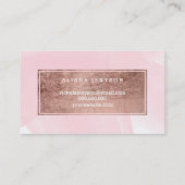 Chic faux roos Gold typografie roze trouwe kaart (Achterkant)