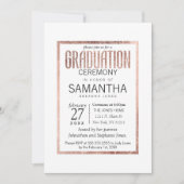 Chic Faux Rose Gold Ceremony Invitation (Devant)