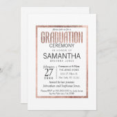 Chic Faux Rose Gold Ceremony Invitation (Devant / Derrière)