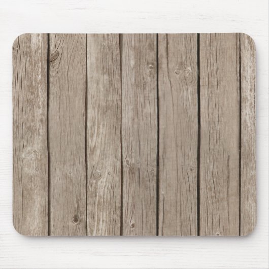 Chic Faux Rustic Wood Muismat (Voorkant)