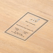 Chic Faux Silver Foil Monogram Weddenschappen Acryl Uitnodigingen (Laagn)