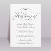 Chic Faux Silver Foil Script Weddenschap Kaart