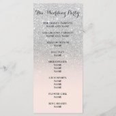 Chic faux zilveren glitter ombre Wedding Program Programma (Achterkant)