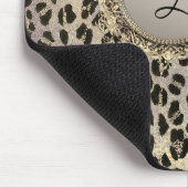 Chic Feathers met Leopard Print Monogram Muismat (Hoek)