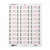 Chic Feestelijke Holly Berries Vrolijk Kerstfeest Etiket (Full Sheet)