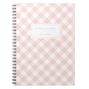 Chic Feminine Blush Pink Buffalo-speellaptop Notitieboek
