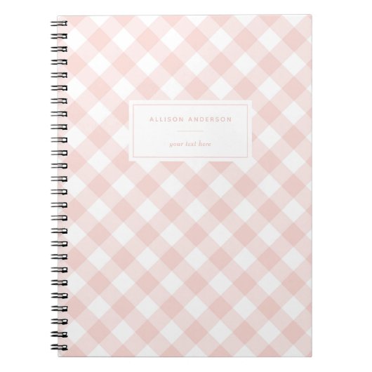 Chic Feminine Blush Pink Buffalo Speld Notitieboek (Voorkant)