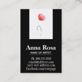 *~* Chic Feminine Floral Modern Elegant Red Poppy Visitekaartje (Achterkant)