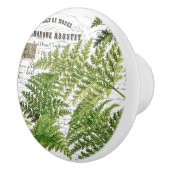 Chic  Ferns & French Document Script Knob Keramische Knop (Rechts)