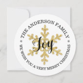 Chic Festive Snowflake Feestdagenkaart (Voorkant)