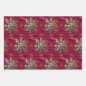 Chic Festive Snowflake Over Parijs Inpakpapier Vel (Voorkant 3)