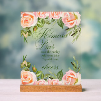 Chic Fête des mariées Florale Mimosa Bar