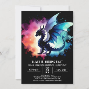 Chic Fiery Dragon Verjaardag Custom Kaart