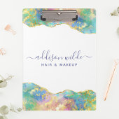 Chic Fire Opal Rainbow Gemstone Business Klembord