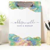 Chic Fire Opal Rainbow Gemstone Business Klembord