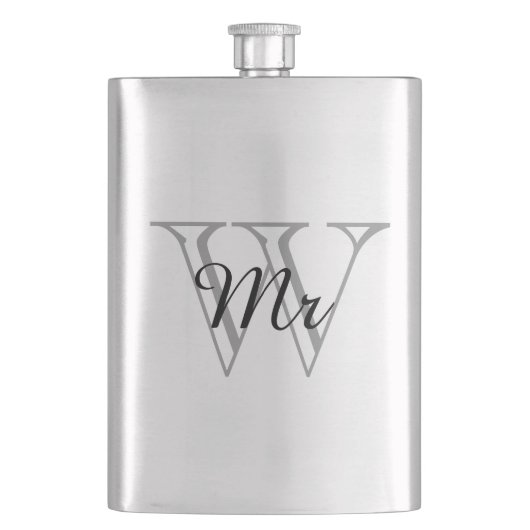 CHIC FLASK_"Mr" ON MONOGRAM Heupfles (Voorkant)