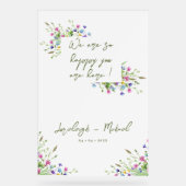 Chic Fleur sauvage Boho Script Grand panneau Maria (Recto)