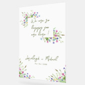 Chic Fleur sauvage Boho Script Grand panneau Maria (Angle)