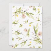 Chic Fleur sauvage d'été Faire-part de mariage (Dos)