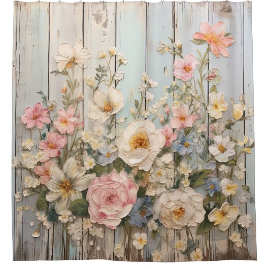 Chic Fleurs Chic Shabby rideau de douche (Devant)