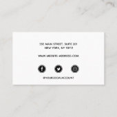 Chic Floating Script Calligraphy social media Visitekaartje (Achterkant)