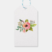 Chic Floral Bedankt voor je bruiloft Cadeaulabel (Achterkant)