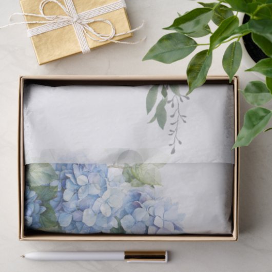 Chic Floral Blue Hydrangea Wedding  Tissuepapier (Geschenk)