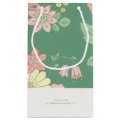 Chic Floral Boho Klein Cadeauzakje (Achterkant)