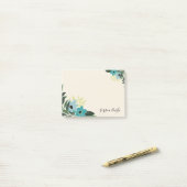 Chic Floral Border Monogram Post-it® Notes (Op bureau)