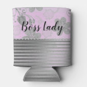 Chic Floral "Boss Lady" Blikjeskoeler (Achterkant)