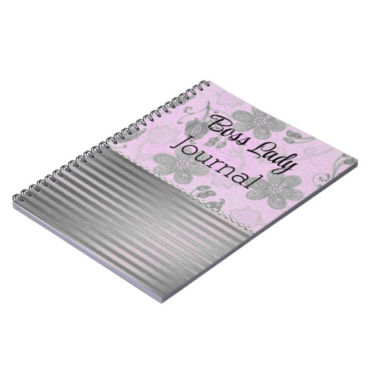 Chic Floral Boss Lady Notitieboek (Linkerzijde)