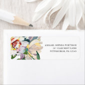 Chic Floral Bouquet bruiloft Mailing Label (Insitu)