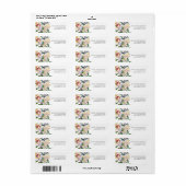 Chic Floral Bouquet bruiloft Mailing Label (Full Sheet)