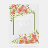 Chic Floral Bouquet Fête des mariées Bienvenue (Recto)