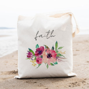 Chic Floral Bridesmaid Personalized-4 Tote Bag