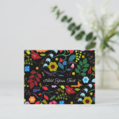 Chic Floral Briefkaart (Staand voorkant)