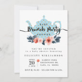 Chic Floral Bunch Party Boy Baby shower Invitation (Devant)