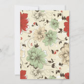 Chic Floral Casquette, Graduation Party Invitation (Dos)