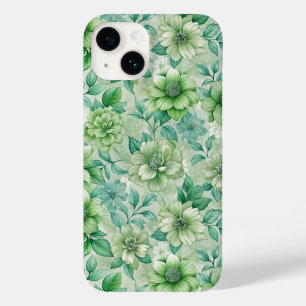 Chic Floral Damask Sage Green Case-Mate iPhone 14 Hoesje