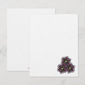 Chic Floral Design Mini Note-kaarten Notitiekaartje (Voorkant / Achterkant)