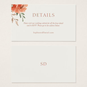 Chic Floral Détails Mariage Carte de boîtier